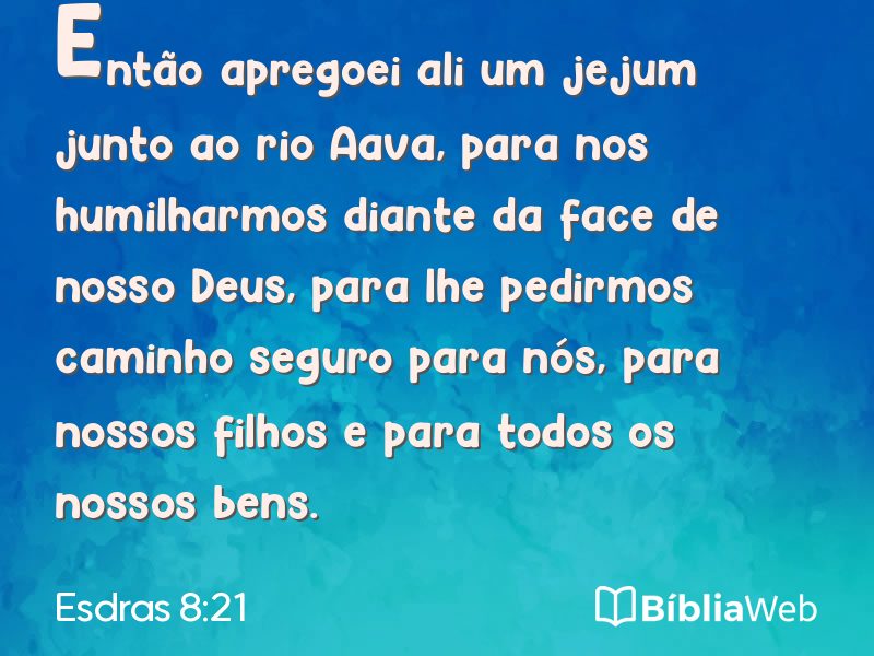 Esdras 8:21 em imagem para compartilhar
