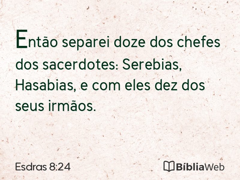 Esdras 8:24 em imagem para compartilhar