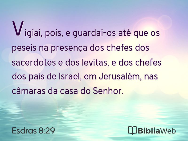 Esdras 8:29 em imagem para compartilhar