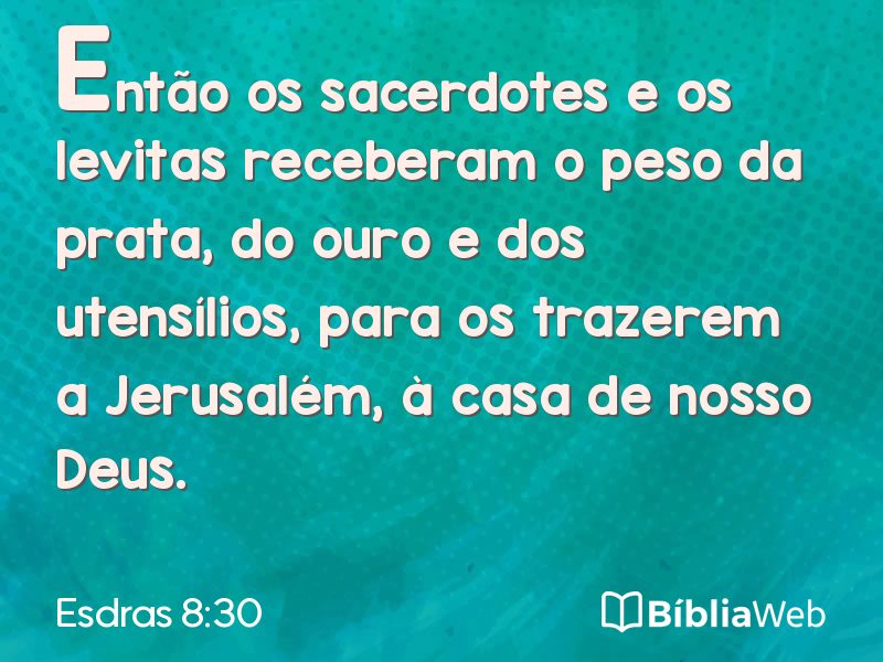 Esdras 8:30 em imagem para compartilhar