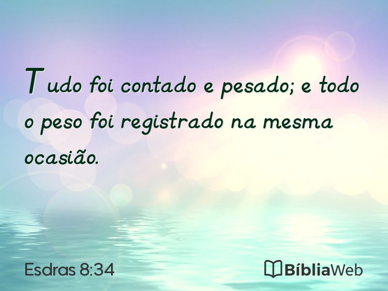 Esdras 8:34 em imagem para compartilhar