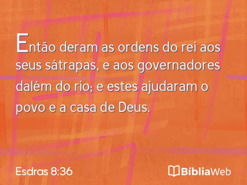 Esdras 8:36 em imagem para compartilhar