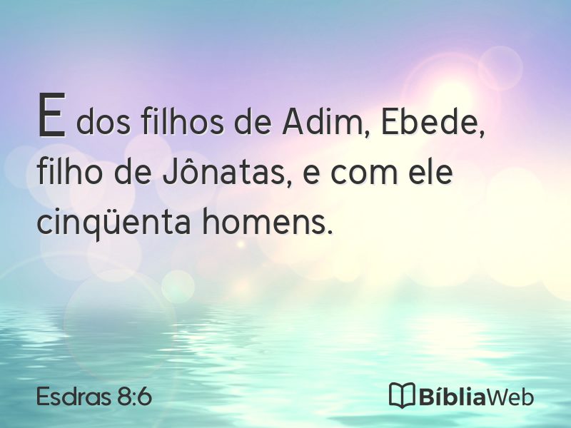 Esdras 8:6 em imagem para compartilhar