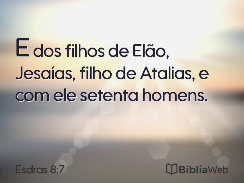 Esdras 8:7 em imagem para compartilhar
