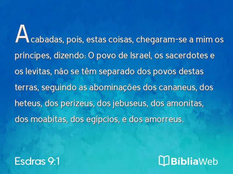 Esdras 9:1 em imagem para compartilhar