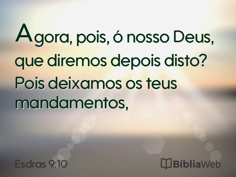 Esdras 9:10 em imagem para compartilhar