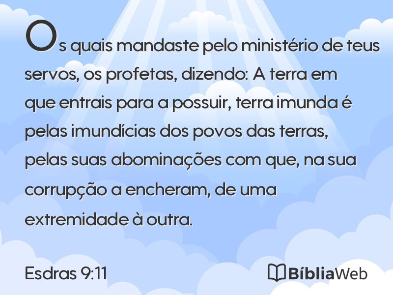 Esdras 9:11 em imagem para compartilhar