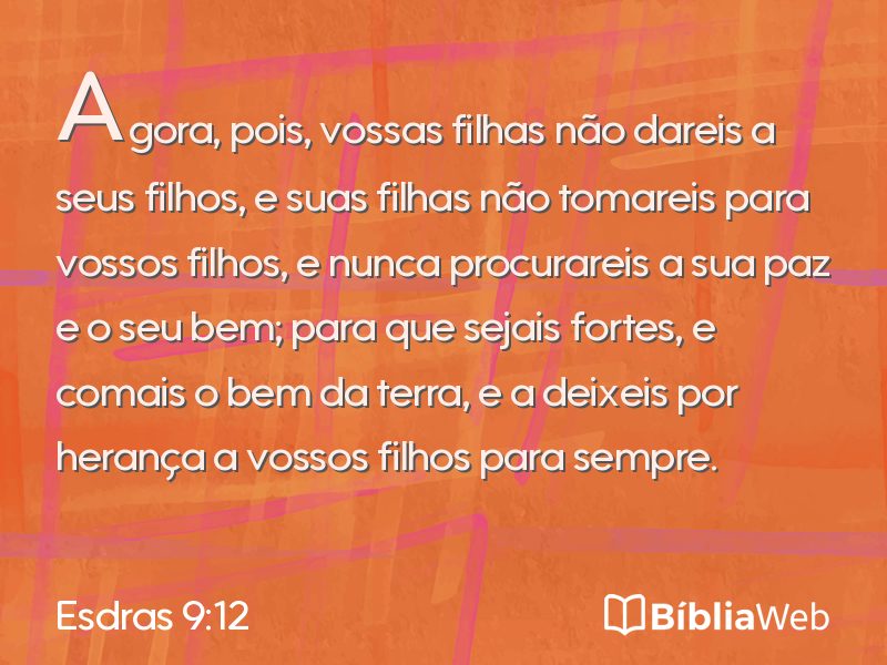 Esdras 9:12 em imagem para compartilhar