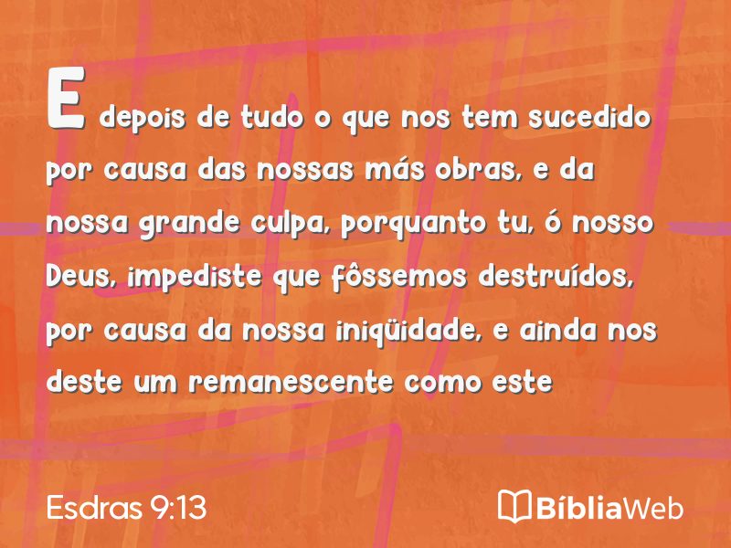 Esdras 9:13 em imagem para compartilhar