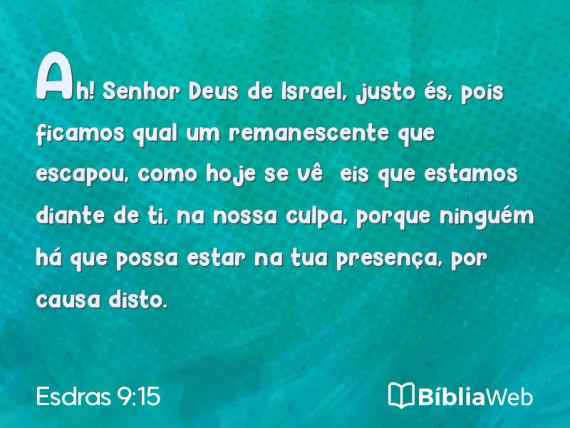 Esdras 9:15 em imagem para compartilhar