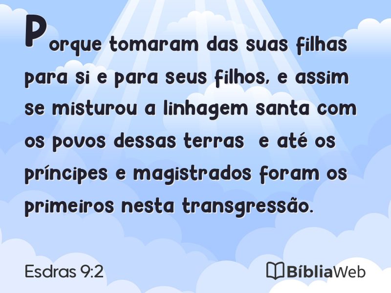 Esdras 9:2 em imagem para compartilhar