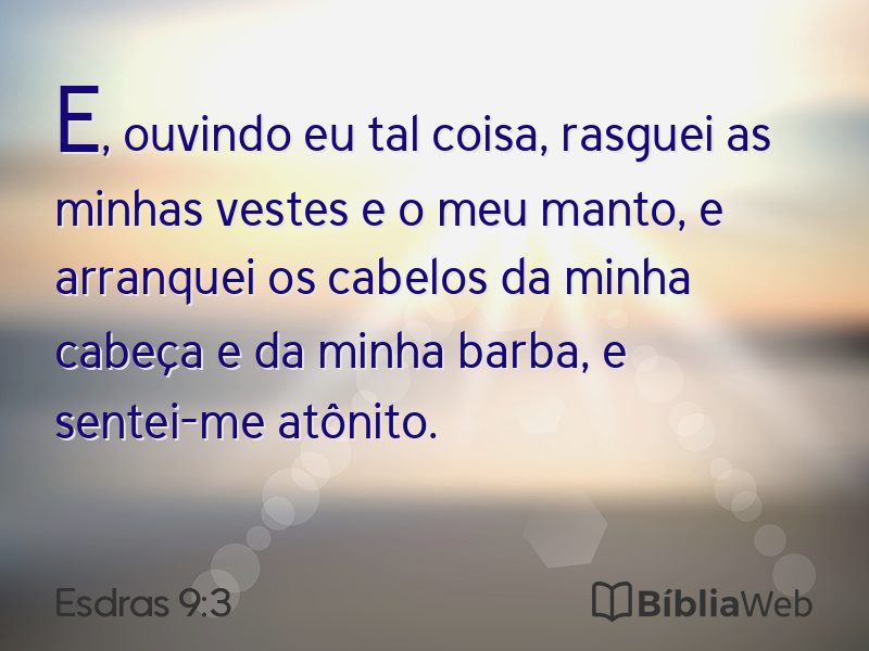 Esdras 9:3 em imagem para compartilhar