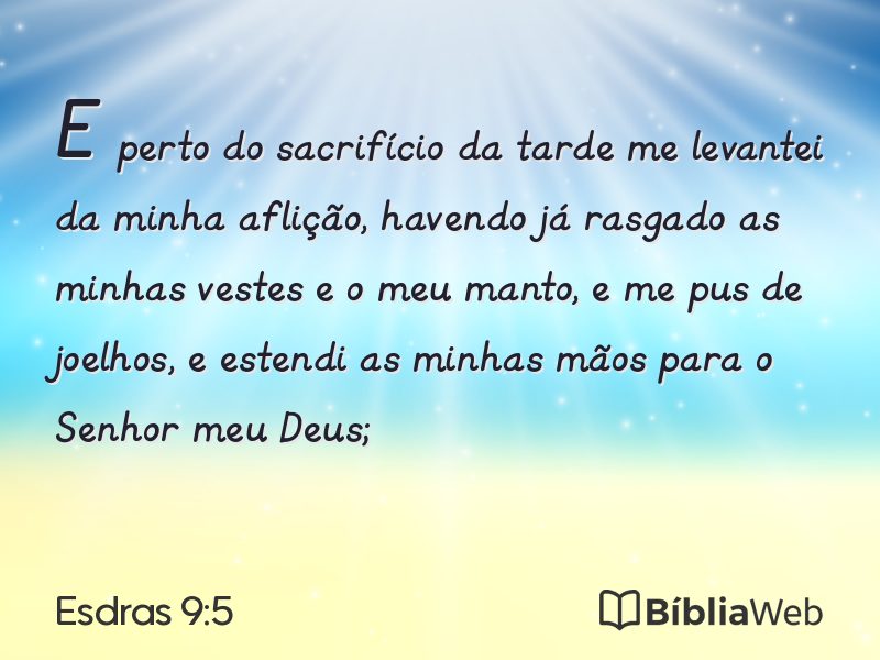 Esdras 9:5 em imagem para compartilhar