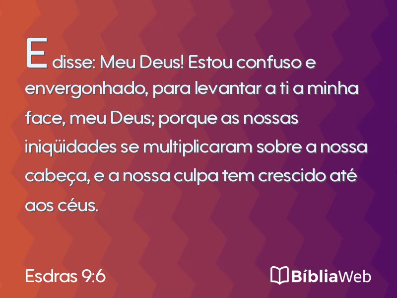 Esdras 9:6 em imagem para compartilhar