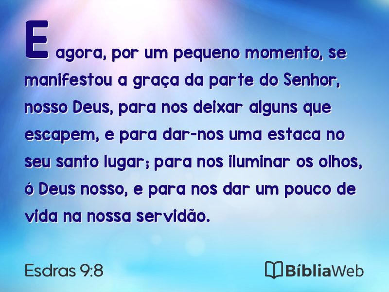 Esdras 9:8 em imagem para compartilhar