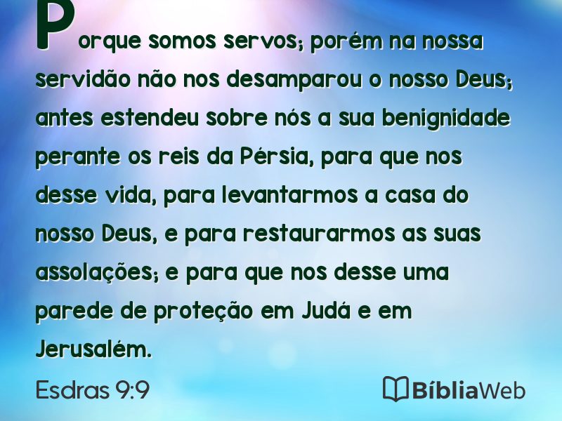 Esdras 9:9 em imagem para compartilhar
