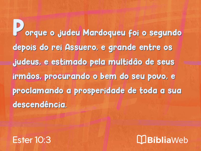 Ester 10:3 em imagem para compartilhar
