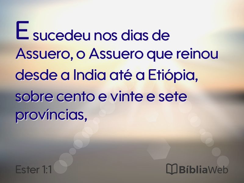 Ester 1:1 em imagem para compartilhar