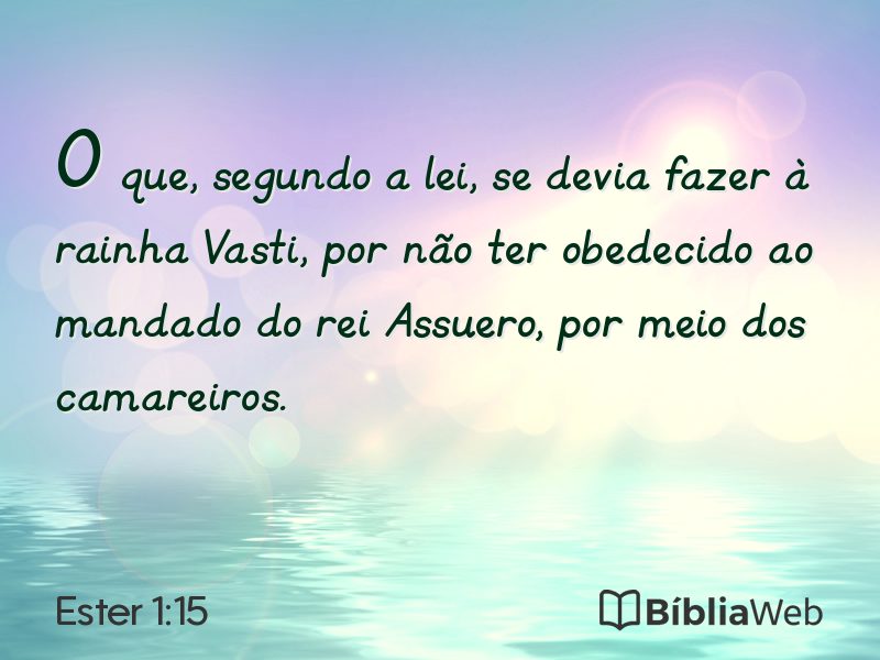 Ester 1:15 em imagem para compartilhar