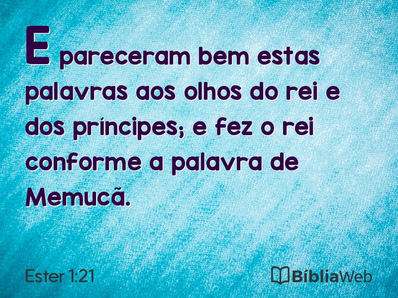 Ester 1:21 em imagem para compartilhar