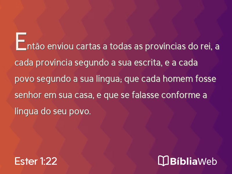 Ester 1:22 em imagem para compartilhar