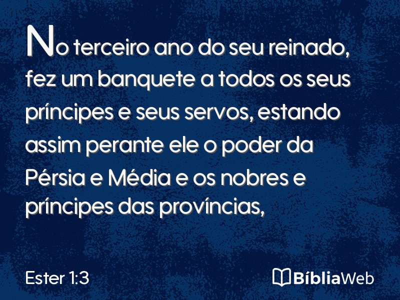 Ester 1:3 em imagem para compartilhar