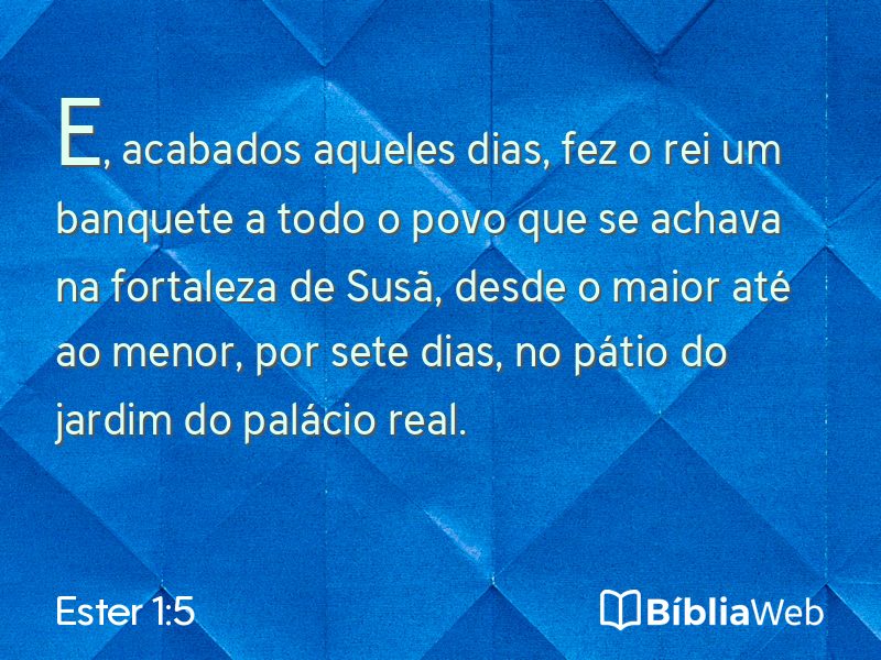 Ester 1:5 em imagem para compartilhar