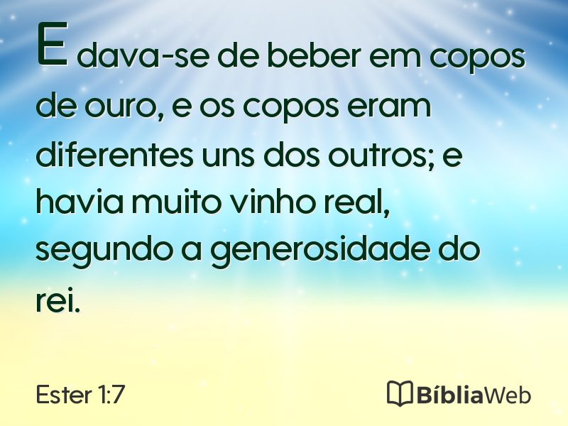 Ester 1:7 em imagem para compartilhar