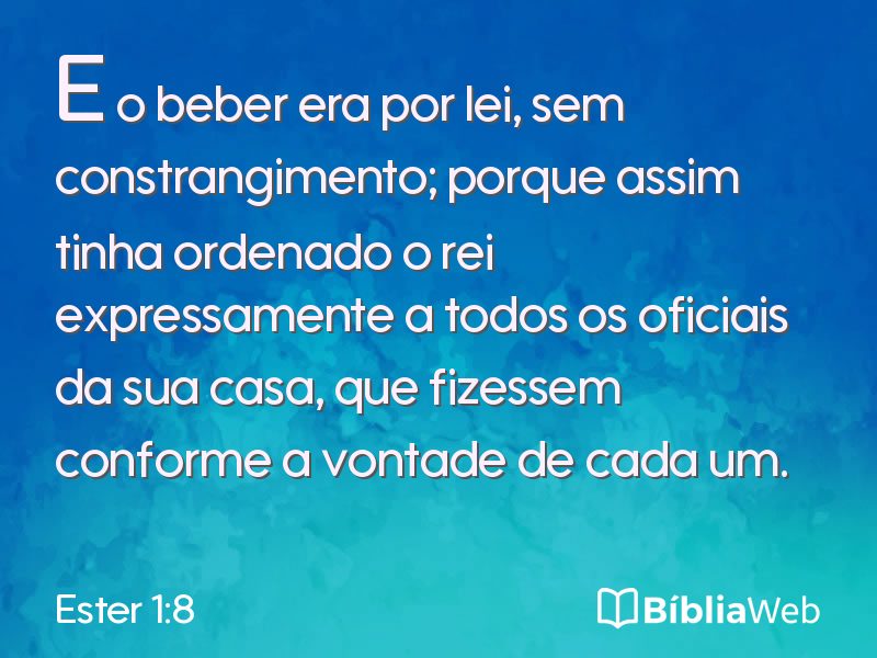 Ester 1:8 em imagem para compartilhar