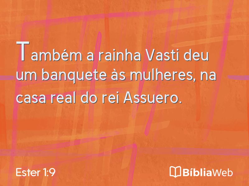 Ester 1:9 em imagem para compartilhar