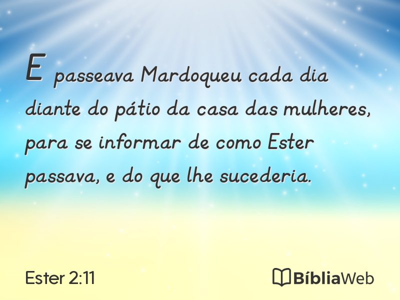 Ester 2:11 em imagem para compartilhar