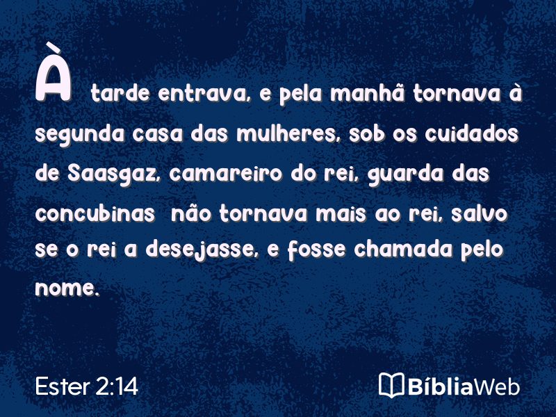 Ester 2:14 em imagem para compartilhar