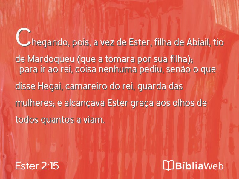 Ester 2:15 em imagem para compartilhar