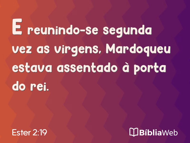 Ester 2:19 em imagem para compartilhar