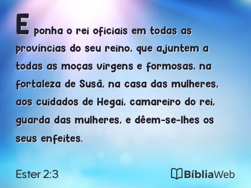 Ester 2:3 em imagem para compartilhar
