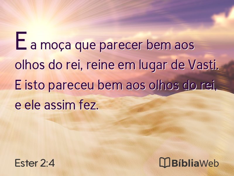 Ester 2:4 em imagem para compartilhar