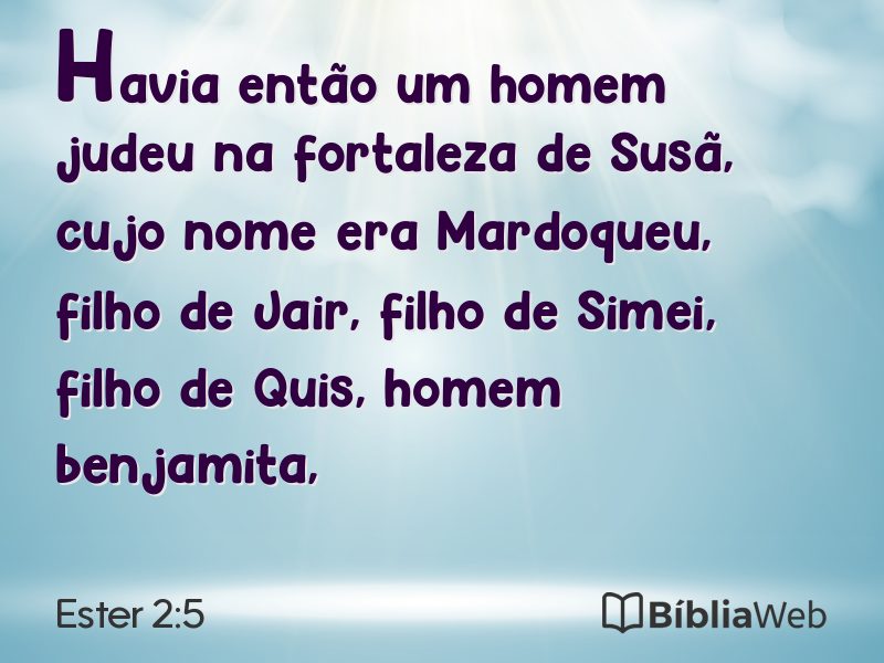 Ester 2:5 em imagem para compartilhar
