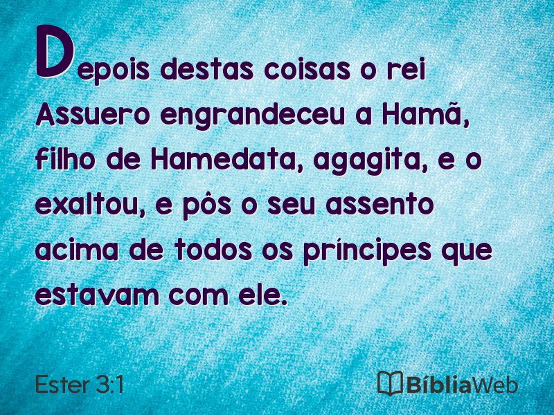 Ester 3:1 em imagem para compartilhar
