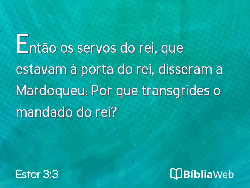 Ester 3:3 em imagem para compartilhar