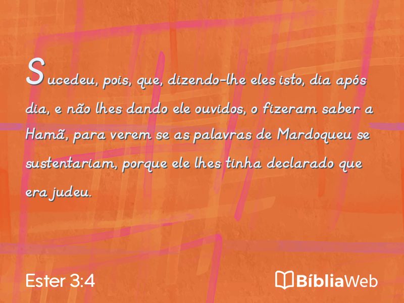Ester 3:4 em imagem para compartilhar