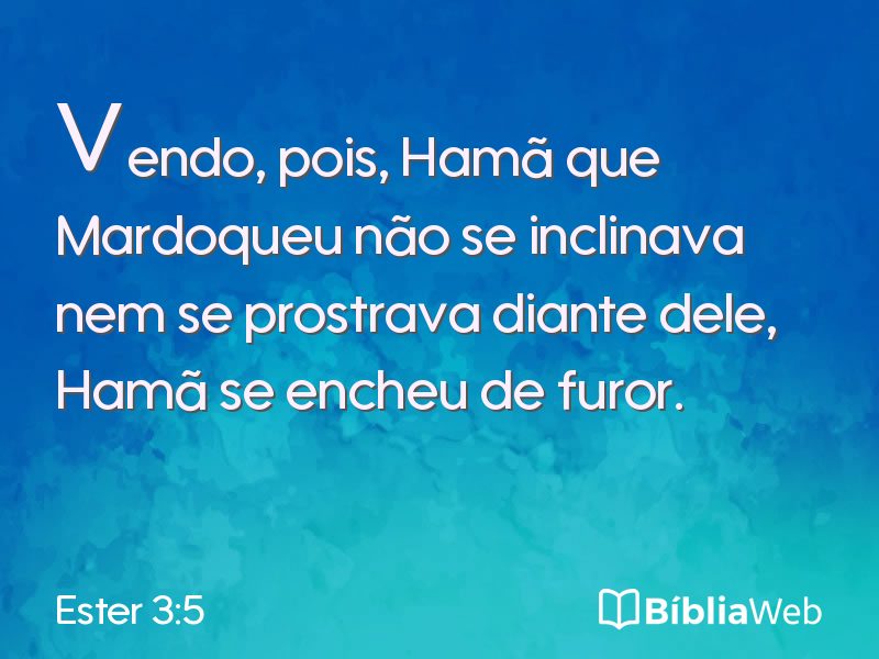 Ester 3:5 em imagem para compartilhar