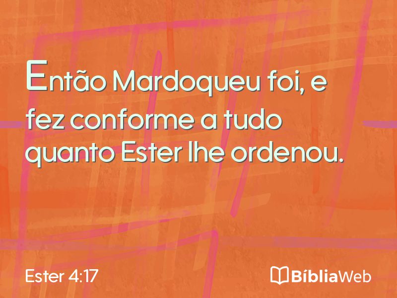 Ester 4:17 em imagem para compartilhar
