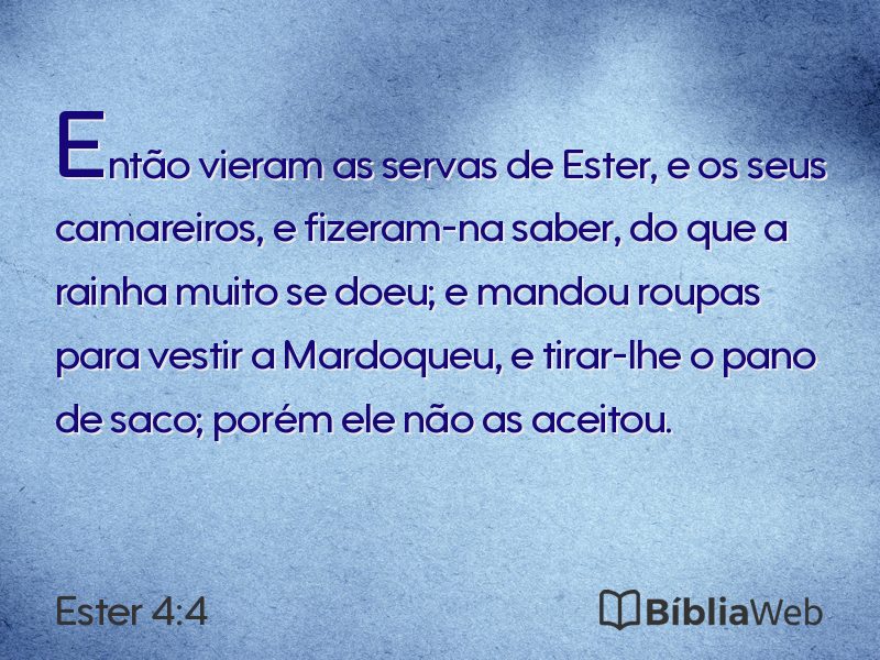 Ester 4:4 em imagem para compartilhar