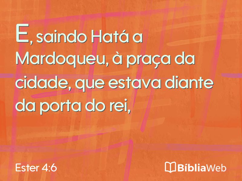 Ester 4:6 em imagem para compartilhar