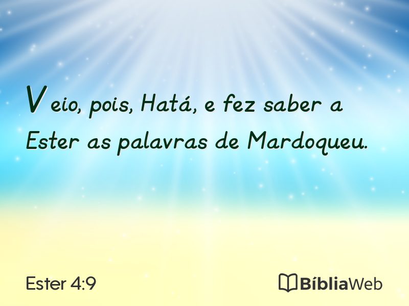 Ester 4:9 em imagem para compartilhar