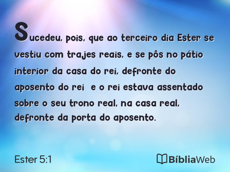 Ester 5:1 em imagem para compartilhar