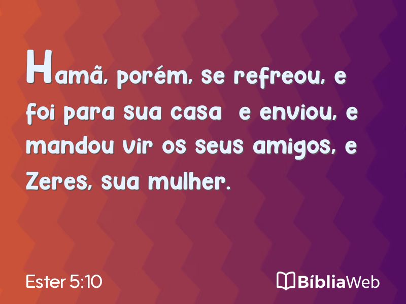 Ester 5:10 em imagem para compartilhar