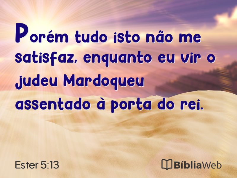 Ester 5:13 em imagem para compartilhar