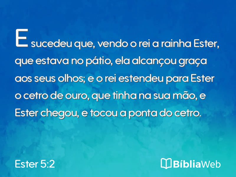 Ester 5:2 em imagem para compartilhar