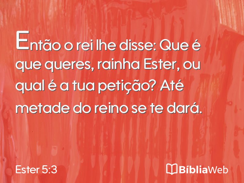 Ester 5:3 em imagem para compartilhar